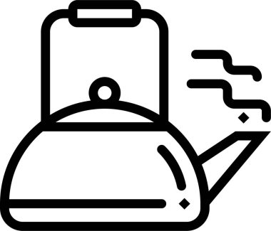 Çaydanlık. Web simgesi basit illüstrasyon