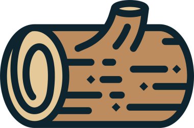 ahşap günlük web simgesi basit illüstrasyon