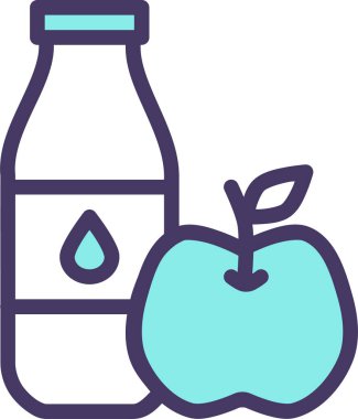 Sağlıklı yemek ikonu. Web simgesi vektör illüstrasyonu