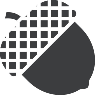 Meşe palamudu. Web simgesi basit illüstrasyon