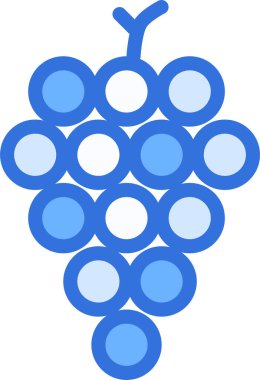 üzüm ikonu vektör illüstrasyonu 