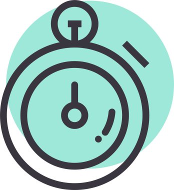 Kronometre Web simgesi basit illüstrasyon