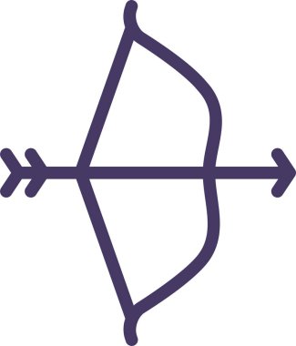 Okçuluk. Web simgesi basit illüstrasyon