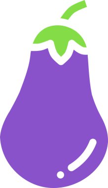 Patlıcan. Web simgesi basit illüstrasyon