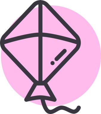 Uçurtma. Web simgesi basit illüstrasyon 