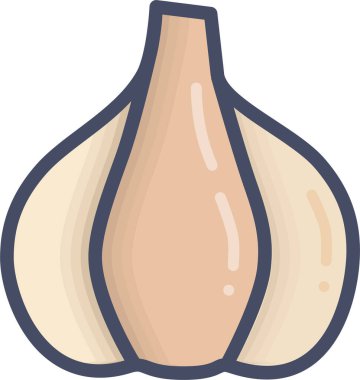 Sarımsak. Web simgesi basit illüstrasyon