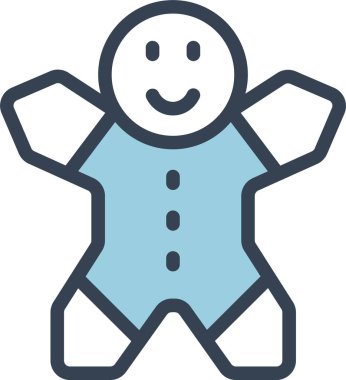 Zencefilli kurabiye web simgesi basit illüstrasyon 