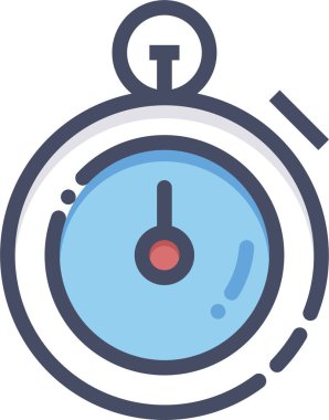Kronometre Web simgesi basit illüstrasyon 