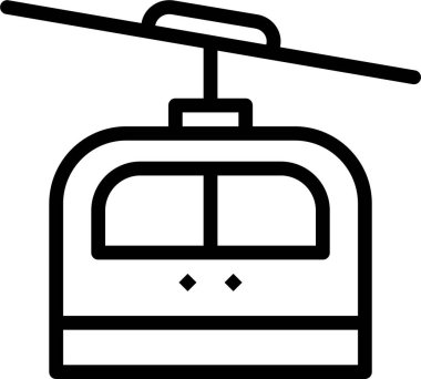 Kablo araba web simgesi basit illüstrasyon