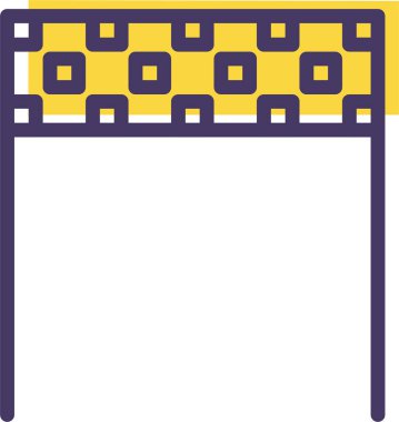 bitiş çizgisi bayrak web simgesi basit illüstrasyon 