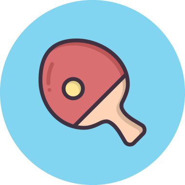 ping pong web simgesi, basit vektör illüstrasyonu