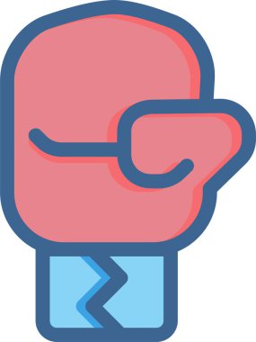 Çizgi film boks eldiveninin çizimi 