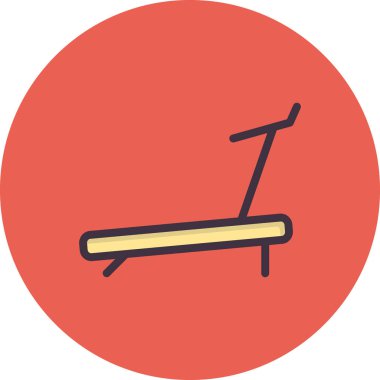 koşu bandı simgesi vektör çizimi