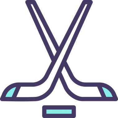 buz hokeyi web simgesi, basit vektör illüstrasyonu