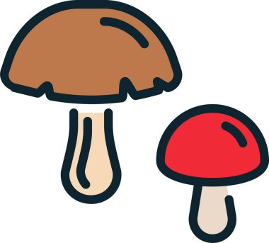 Mantar. Web simgesi basit illüstrasyon