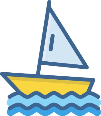 Tekne. Web simgesi basit illüstrasyon