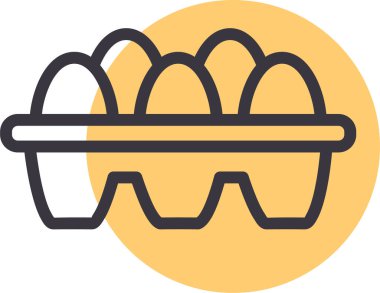 Yumurta web simgesi, basit vektör illüstrasyonu 