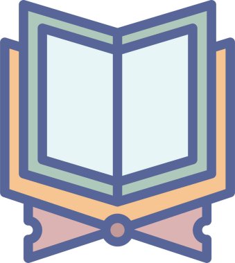 Kitap. Web simgesi basit illüstrasyon