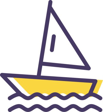 Tekne. Web simgesi basit illüstrasyon