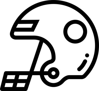 Ragbi kaskı. Web simgesi basit tasarım