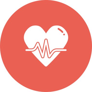 Kalp aktivitesi. Web simgesi basit illüstrasyon