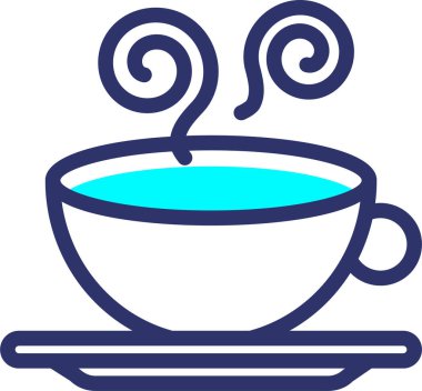 Kahve. Web simgesi basit illüstrasyon 