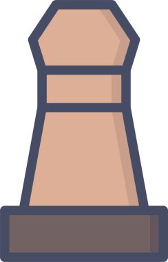 Piyon asker satranç taşı simgesinin vektör çizimi