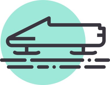 bobsleigh web simgesi basit illüstrasyon