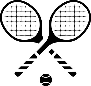 Tenis raketi web simgesi, basit vektör tasarımı
