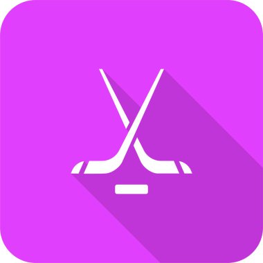 buz hokeyi web simgesi, basit vektör illüstrasyonu