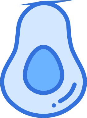 Avokado. Web simgesi basit illüstrasyon 