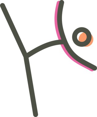 Jimnastik. Web simgesi basit illüstrasyon