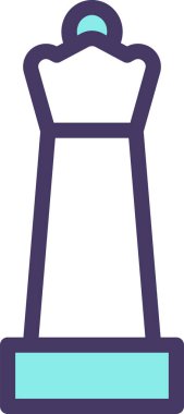 Kraliçe satranç taşı simgesinin vektör illüstrasyonu