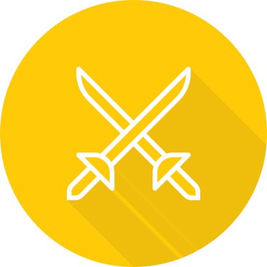 Kılıçlar. Web simgesi basit illüstrasyon 