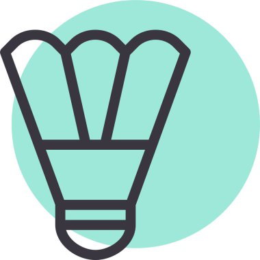 badminton web simgesi basit illüstrasyon