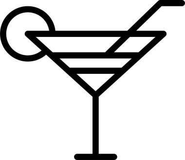 Kokteyl. Web simgesi basit illüstrasyon 