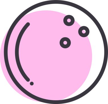 Bowling topu ikonu vektör illüstrasyonu 