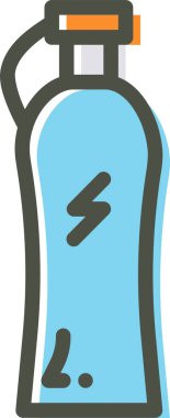 Su şişesi. Basit resimleme 