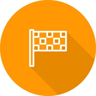 Damalı bayrak simgesinin vektör illüstrasyonu