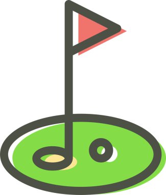 golf web simgesi basit illüstrasyon