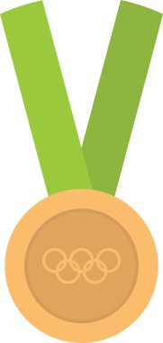 Madalya. Web simgesi basit illüstrasyon 