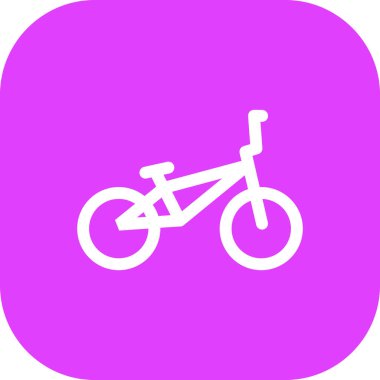 bisiklet düz vektör simgesi. 