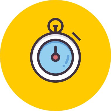 Kronometre Web simgesi basit illüstrasyon 