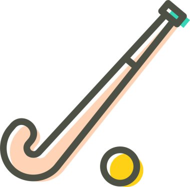 Hokey sopası ağ simgesi, vektör illüstrasyonu 