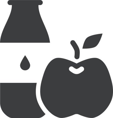 Elma. Web simgesi basit illüstrasyon