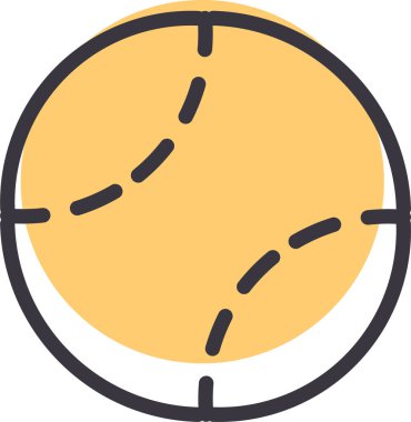 Beyzbol. Web simgesi basit illüstrasyon 