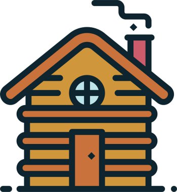 Ev. Web simgesi basit illüstrasyon