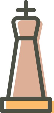 Kral satranç taşı simgesinin vektör illüstrasyonu