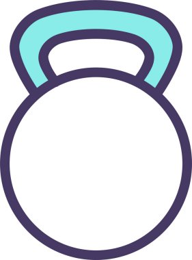 kettlebell. Web simgesi basit illüstrasyon 