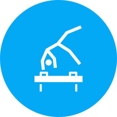 Jimnastikçinin vektör illüstrasyonu